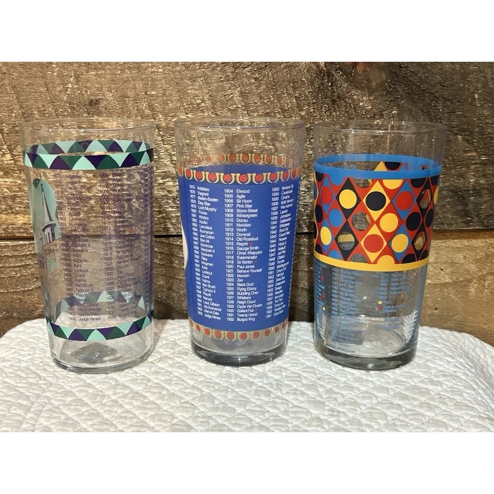 Lot of 6 Kentucky Derby Glasses 2015 2000 2010 - Picture 4 of 11